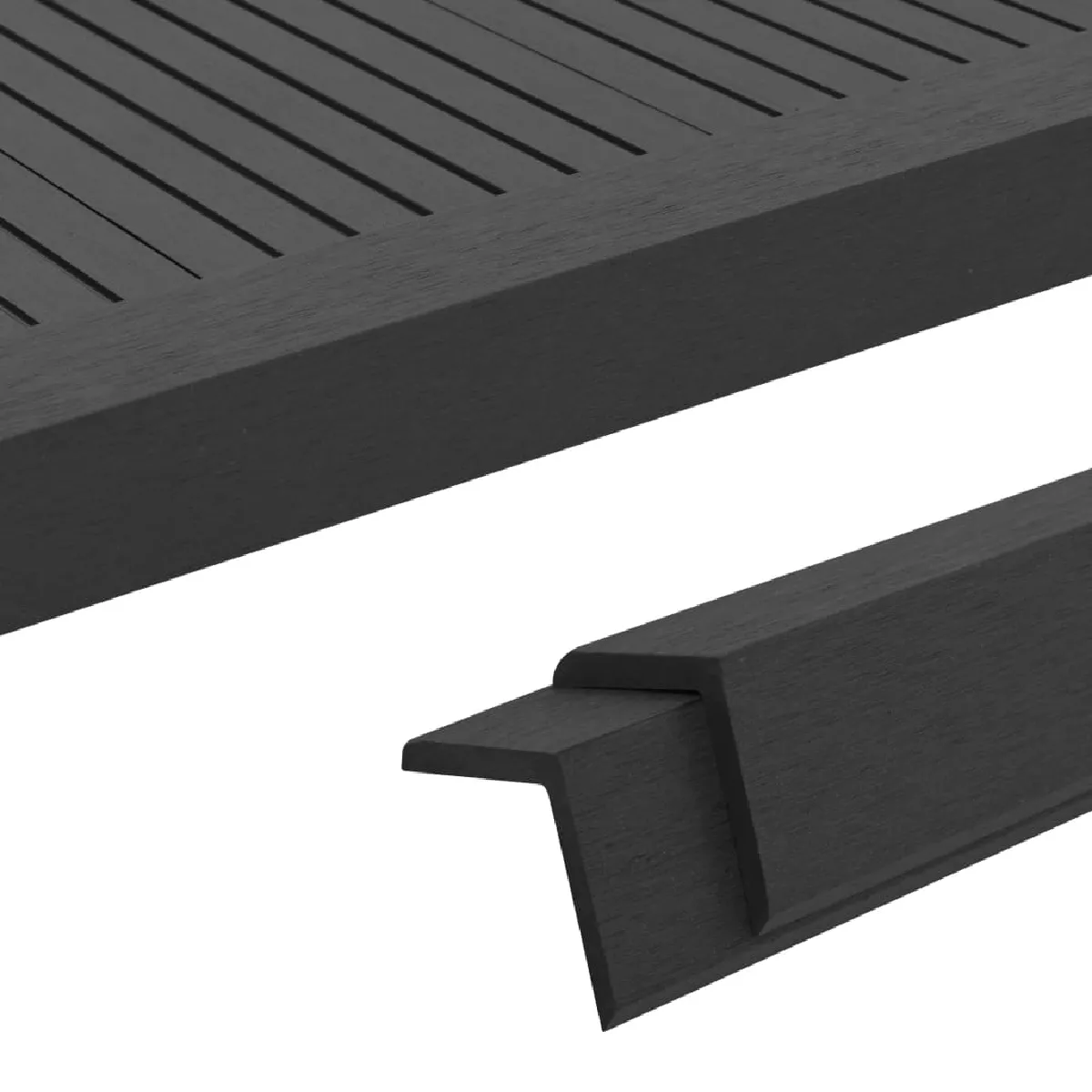vidaXL Cornière de terrasse - Noir