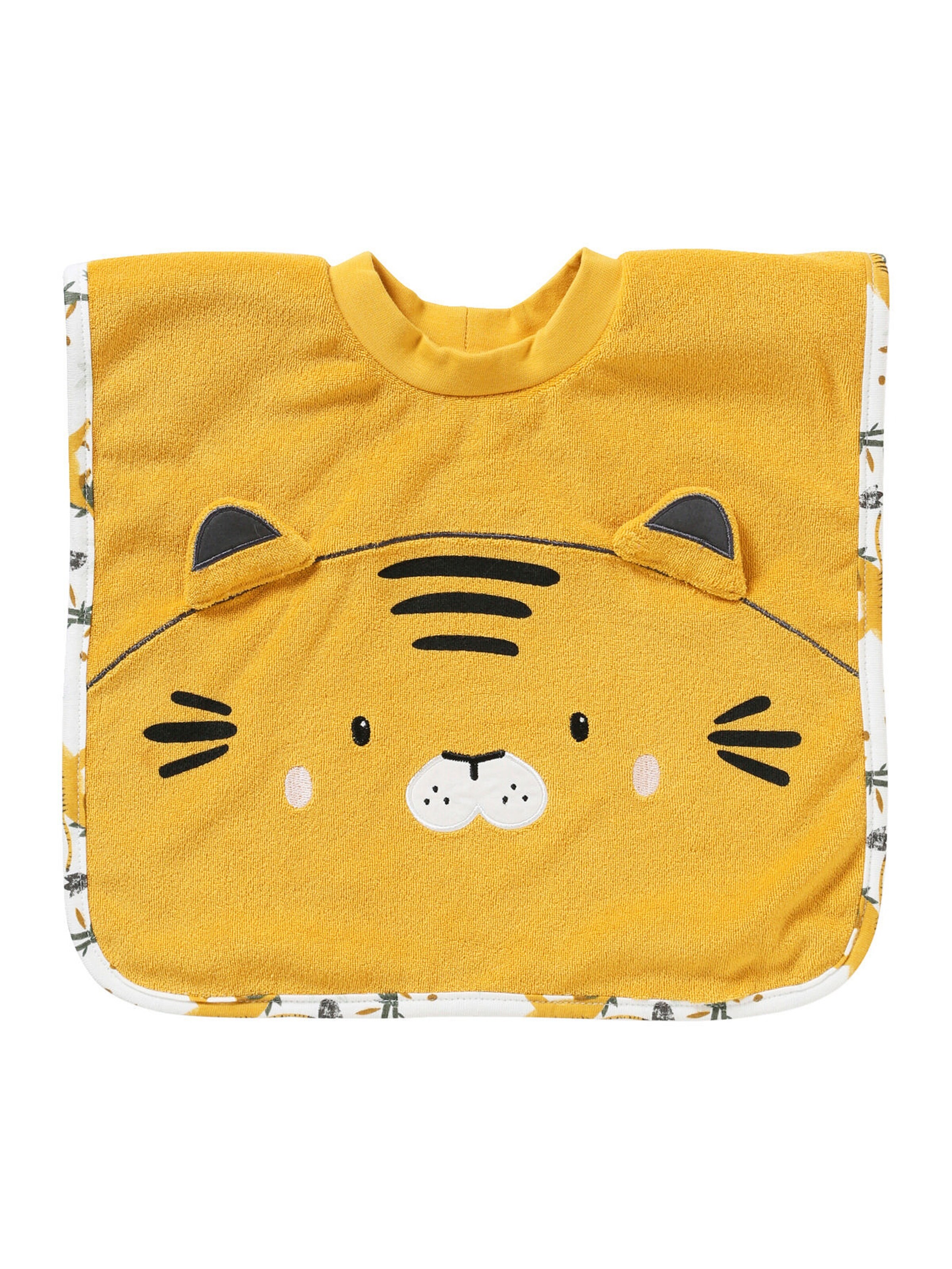 Vertbaudet Großes Baby Lätzchen senfgelb/tiger