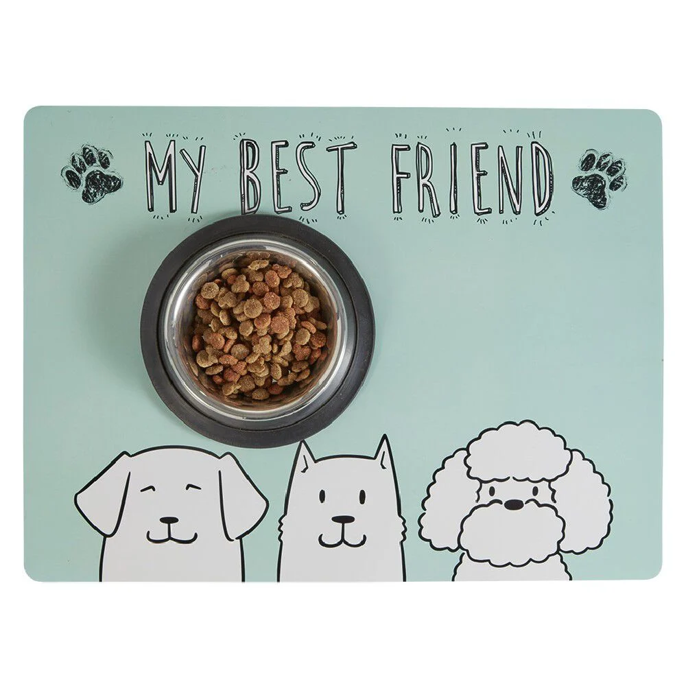 Tapis repose gamelle design chien 43x32 cm