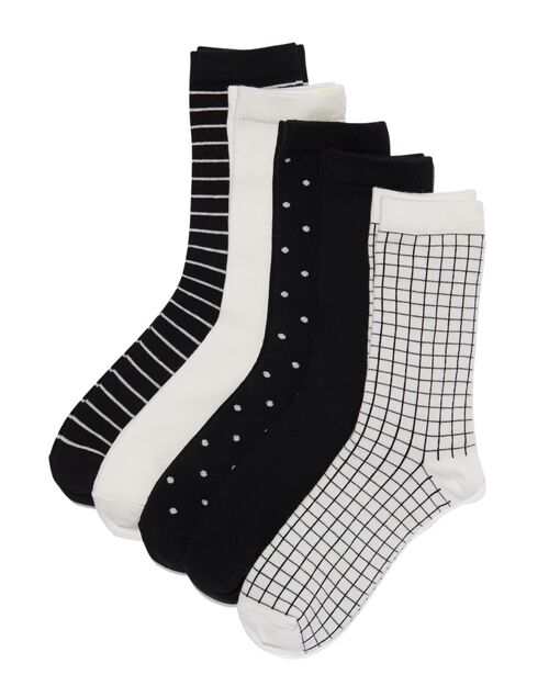 5 paires de chaussettes femme avec du coton noir