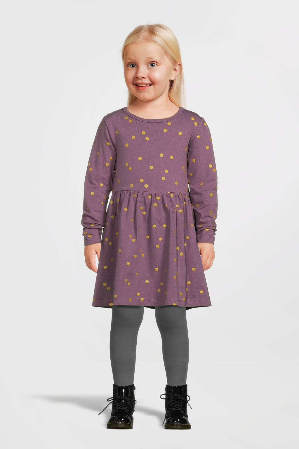 NAME IT jurk NMFVIVIAN met all over print aubergine