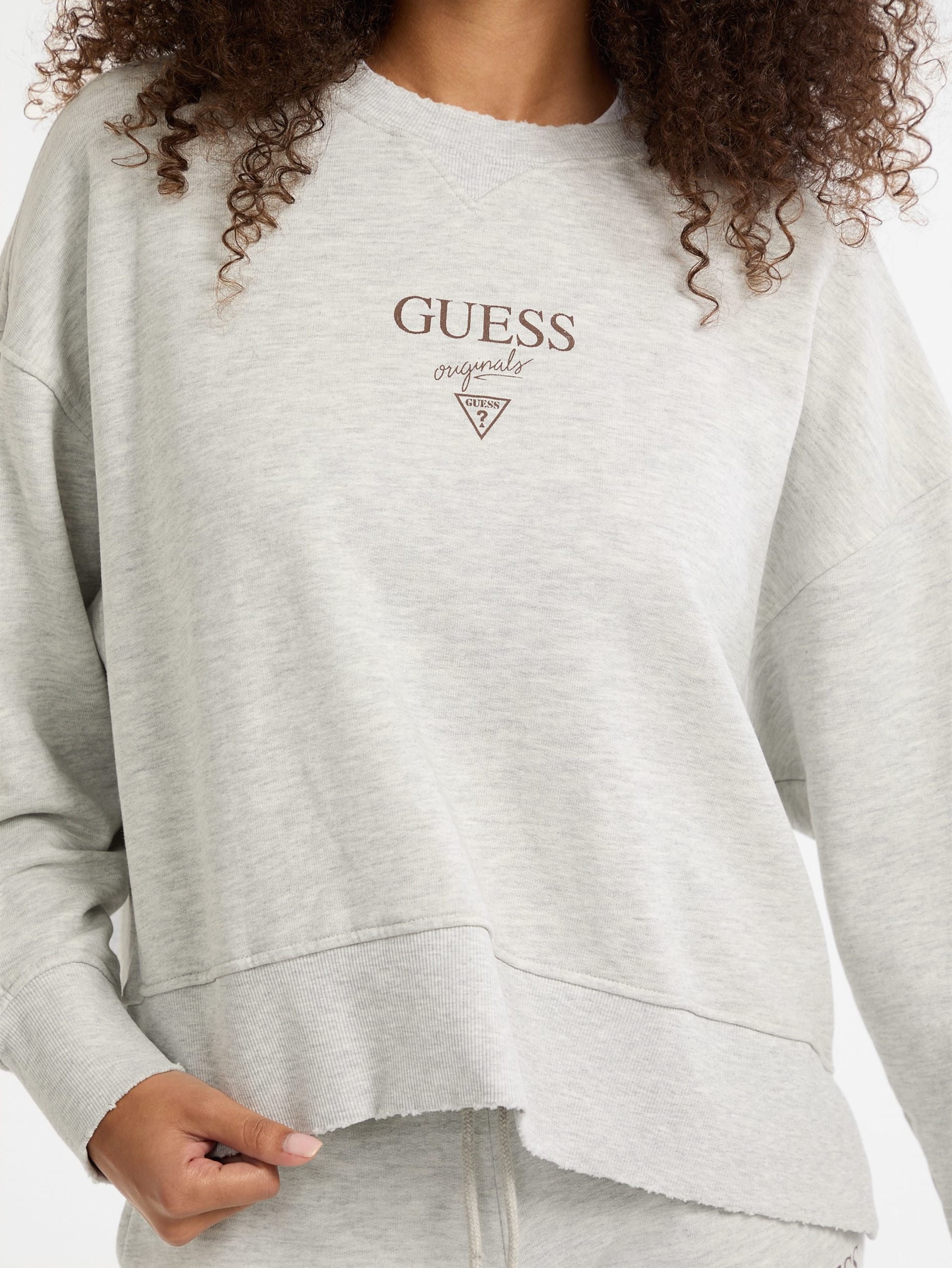 Suéter GUESS Originals Eco Distressed Baker Crewneck