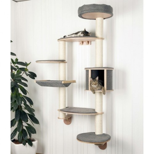Arranhador de parede para gatos Kerbl Dolomit XL, cinza