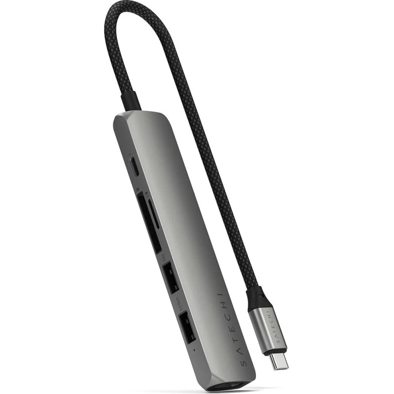 Satechi ST-P6SM hub & concentrateur USB Type-C 10000 Mbit/s Gris