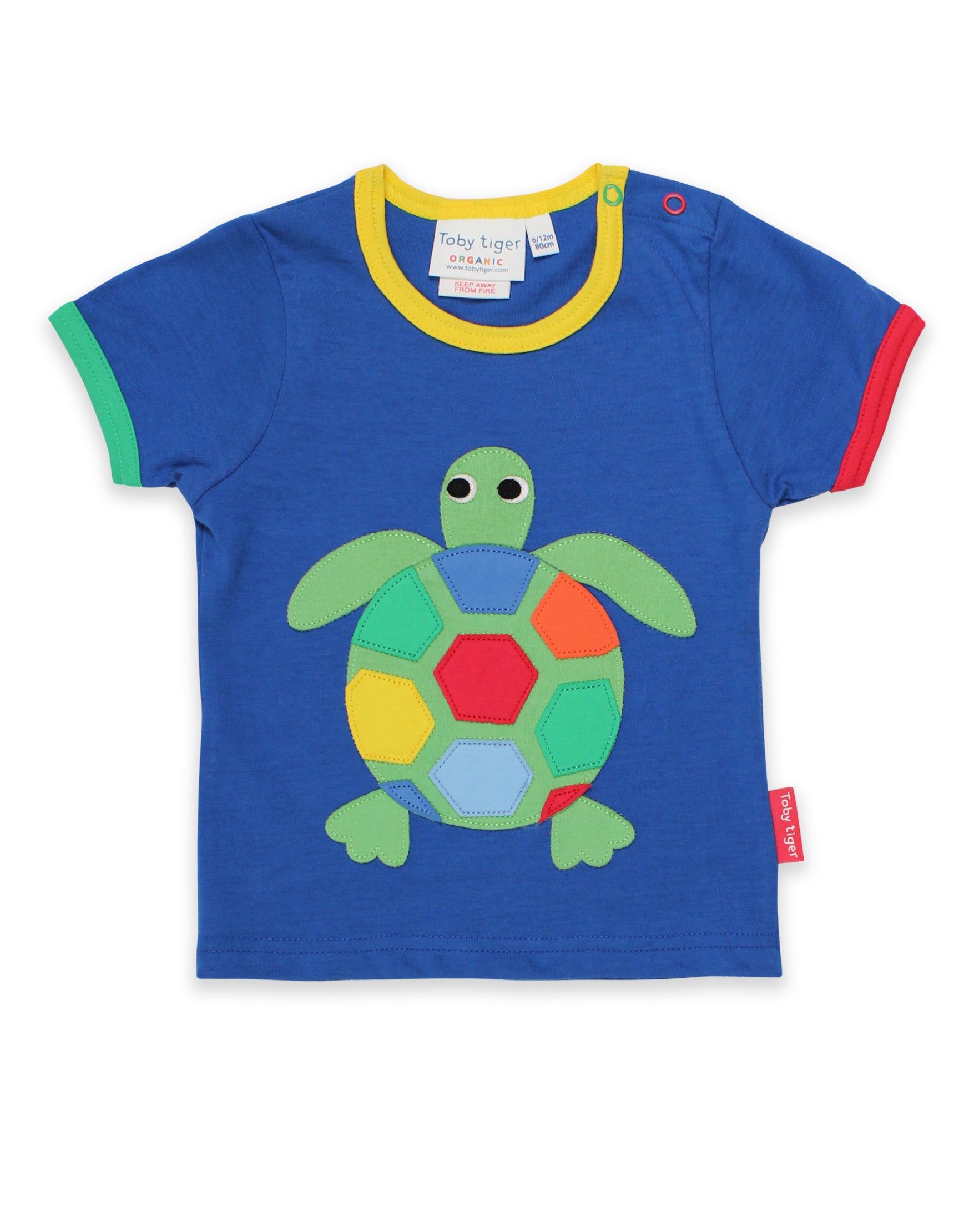 Toby Tiger T-Shirt, Schildkröte-Applikation