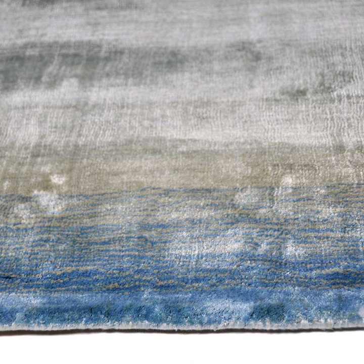 Viscose vloerkleed - Rachelle Blauw/Groen | Fleurig
