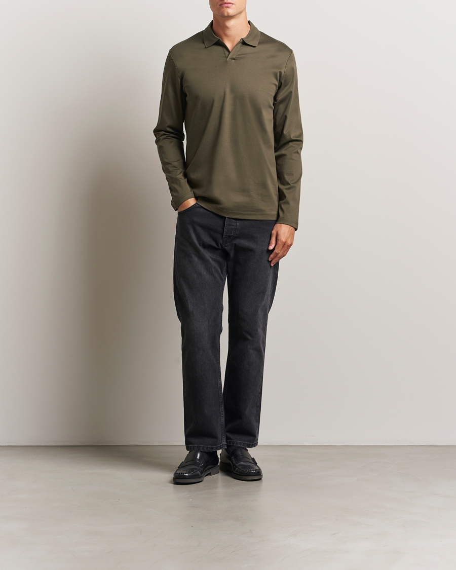 NN07 Paul Long Sleeve Polo Capers Green