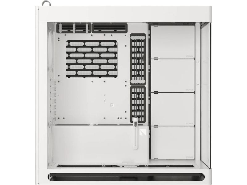 HAVN PC-Gehäuse HS 420 Weiss Modulares Midi-Tower-Gehäuse mit vertikalem GPU-Mount und grosszügigem Airflow-Design