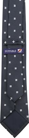 Suitable Stropdas Zijde Bloem Navy TI23-40 kopen