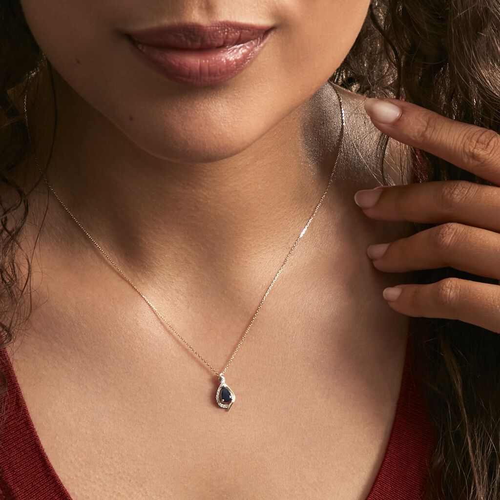 Collier Or Jaune Angelika Saphir