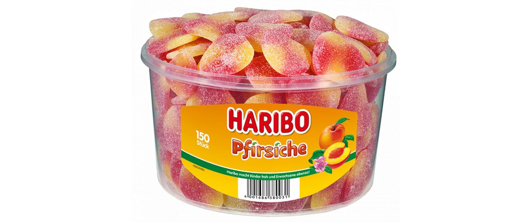 Gummibonbons Pfirsiche 150 StückGezuckerte Fruchtgummis