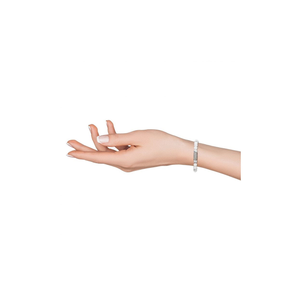 Bracelet Rebel et Rose howlite blanche