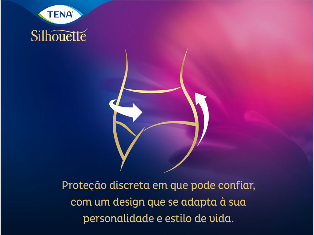 CUECAS INCONTINÊNCIA TAMANHO L PRETA TENA SILHOUETTE 8 UN