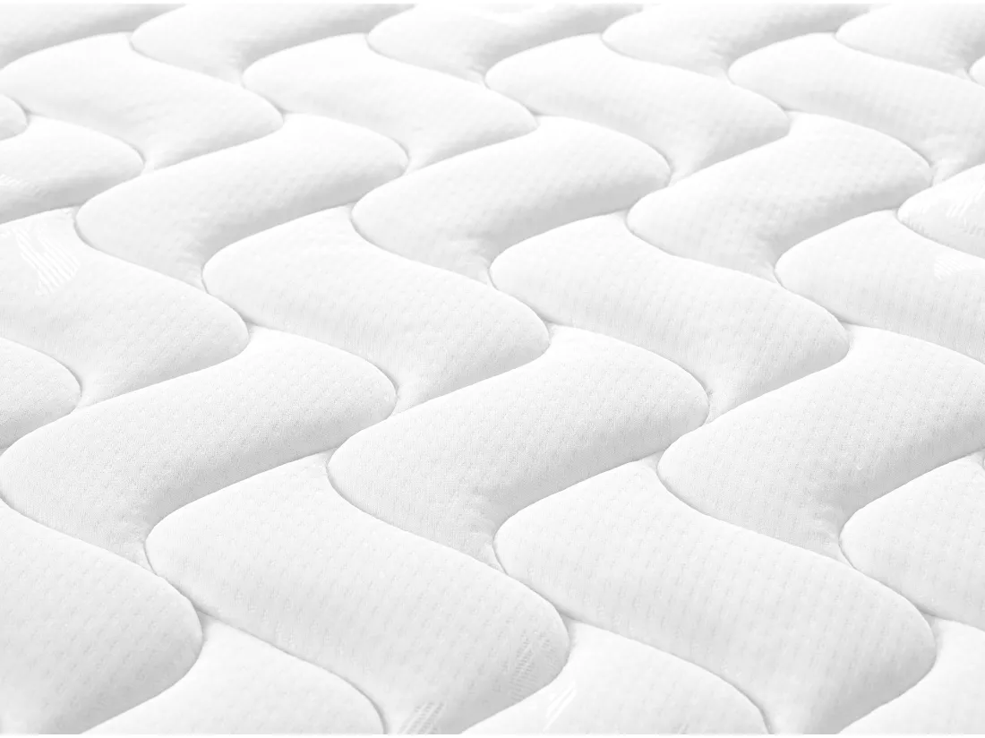 Ensemble 160 x 200 cm sommier coffre naturel clair + matelas ressorts ensachés ép.20cm - AMBRACIE de YSMÉE