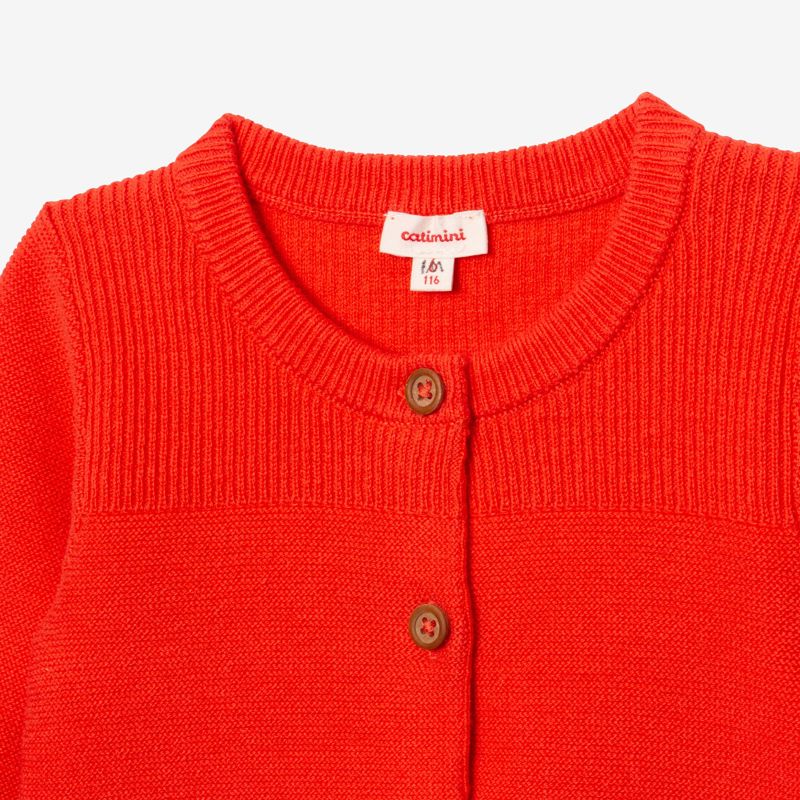 Cardigan bébé tricot orange Catimini Orange