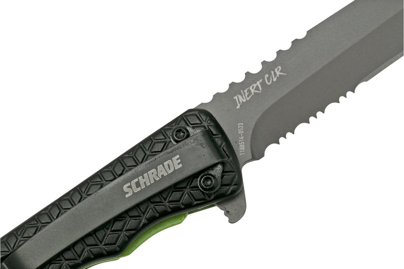 Schrade Inert CLR Tanto 1159302, zwart zakmes