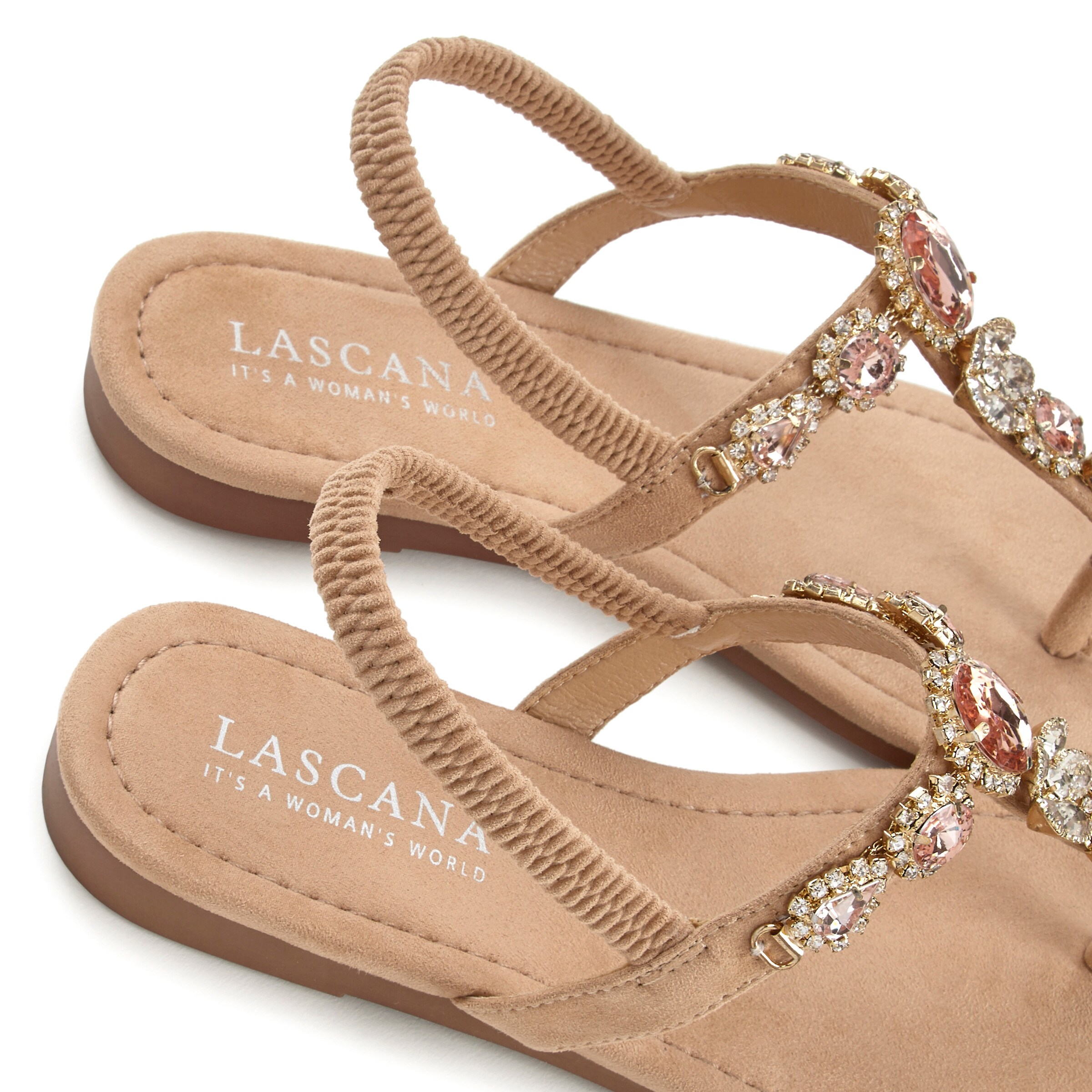 LASCANA Zehentrenner in beige