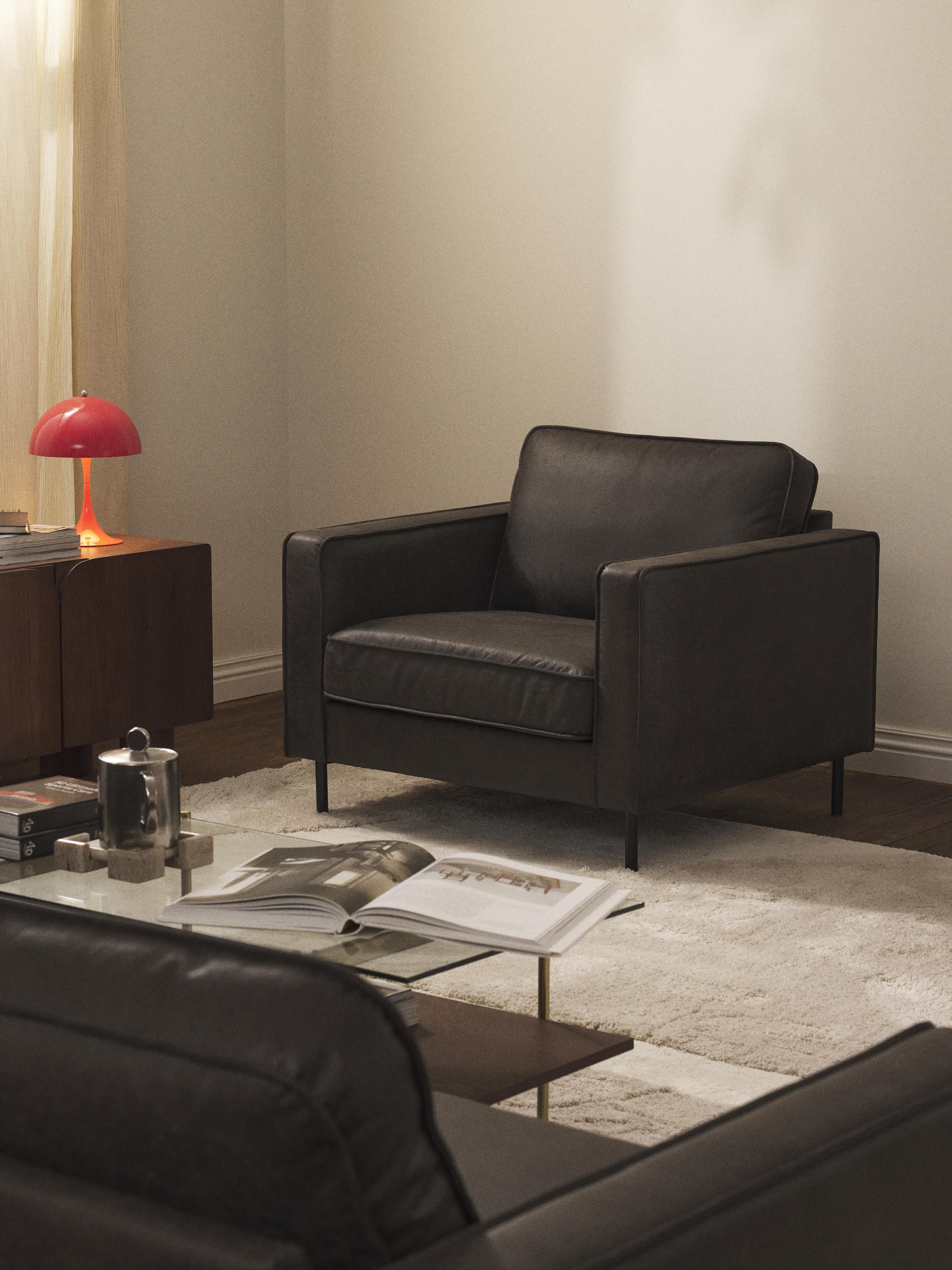 Leren fauteuil Hunter