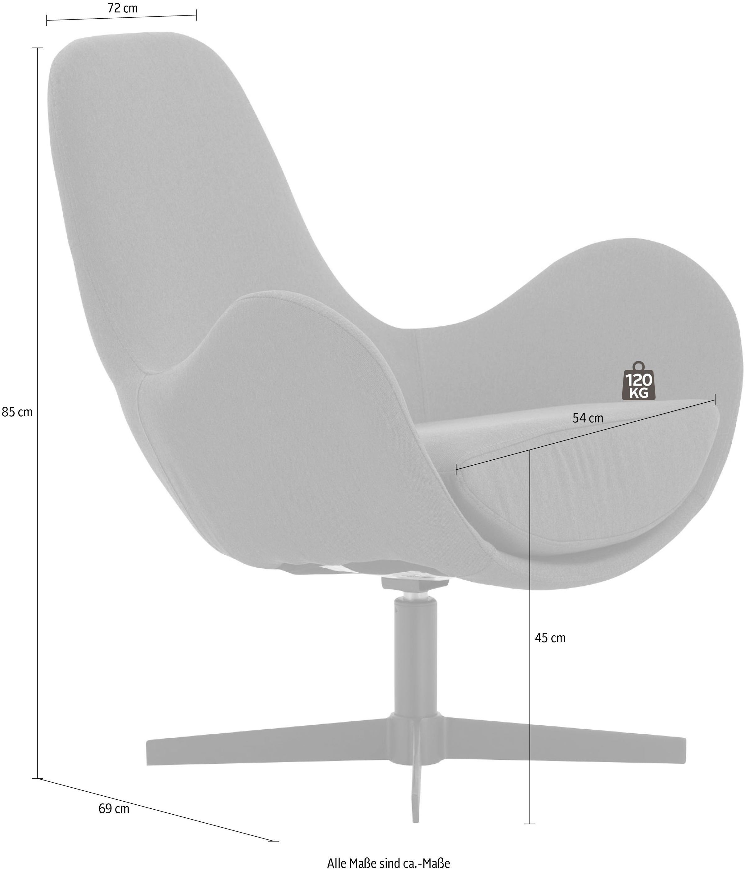 SalesFever Drehsessel »Design-Sessel für Komfort« Moderne Entspannung: Relaxsesse
