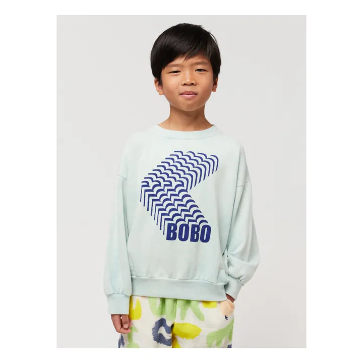 Bobo Choses Sweat Coton Bio Shadow | Bleu