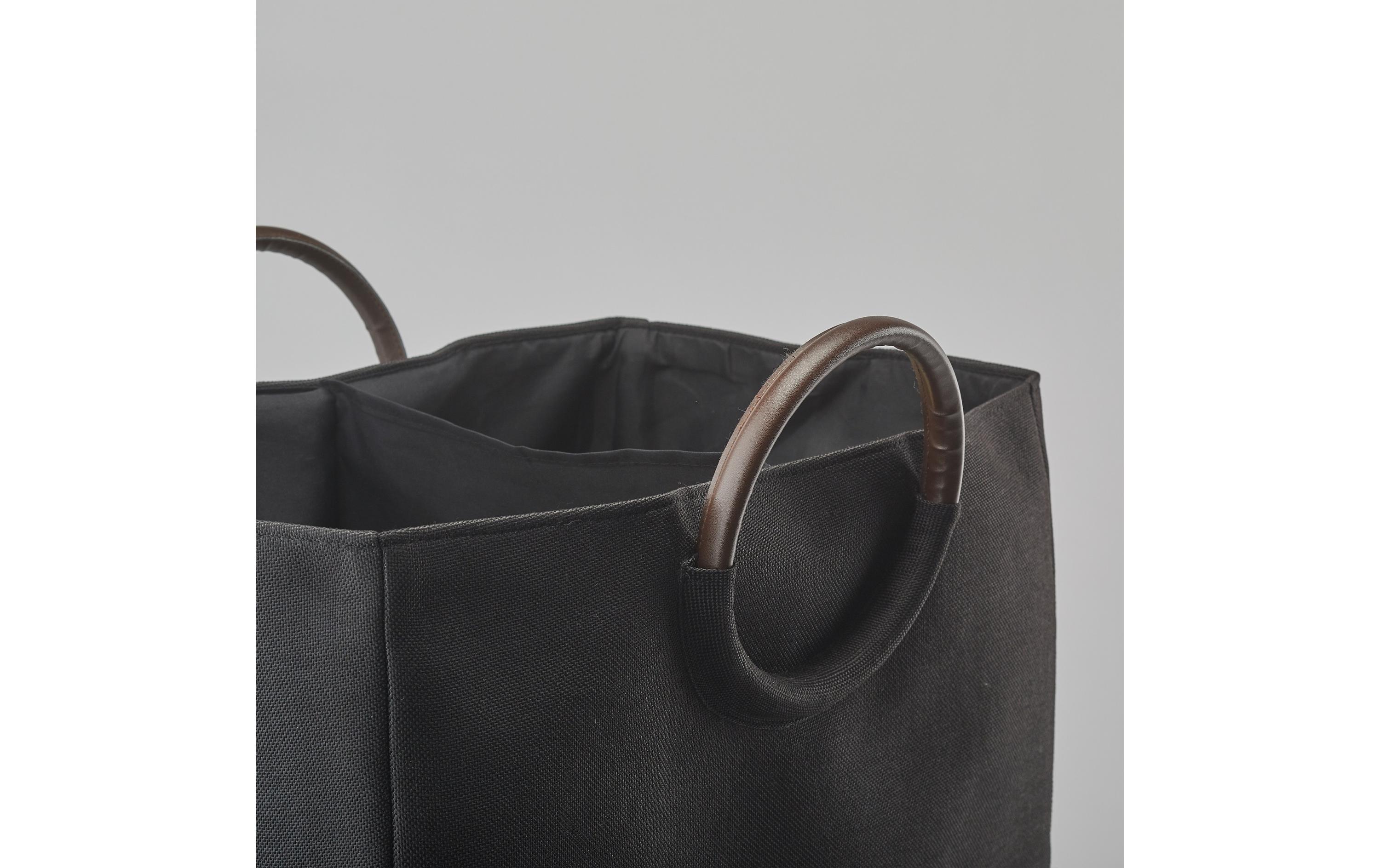 Wäschesammler Jada 85 l, SchwarzWäschesack mit Trennung