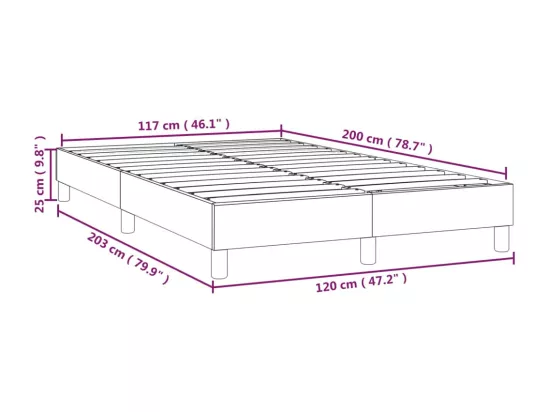 Sommier à lattes de lit Rose 120x200 cm Velours