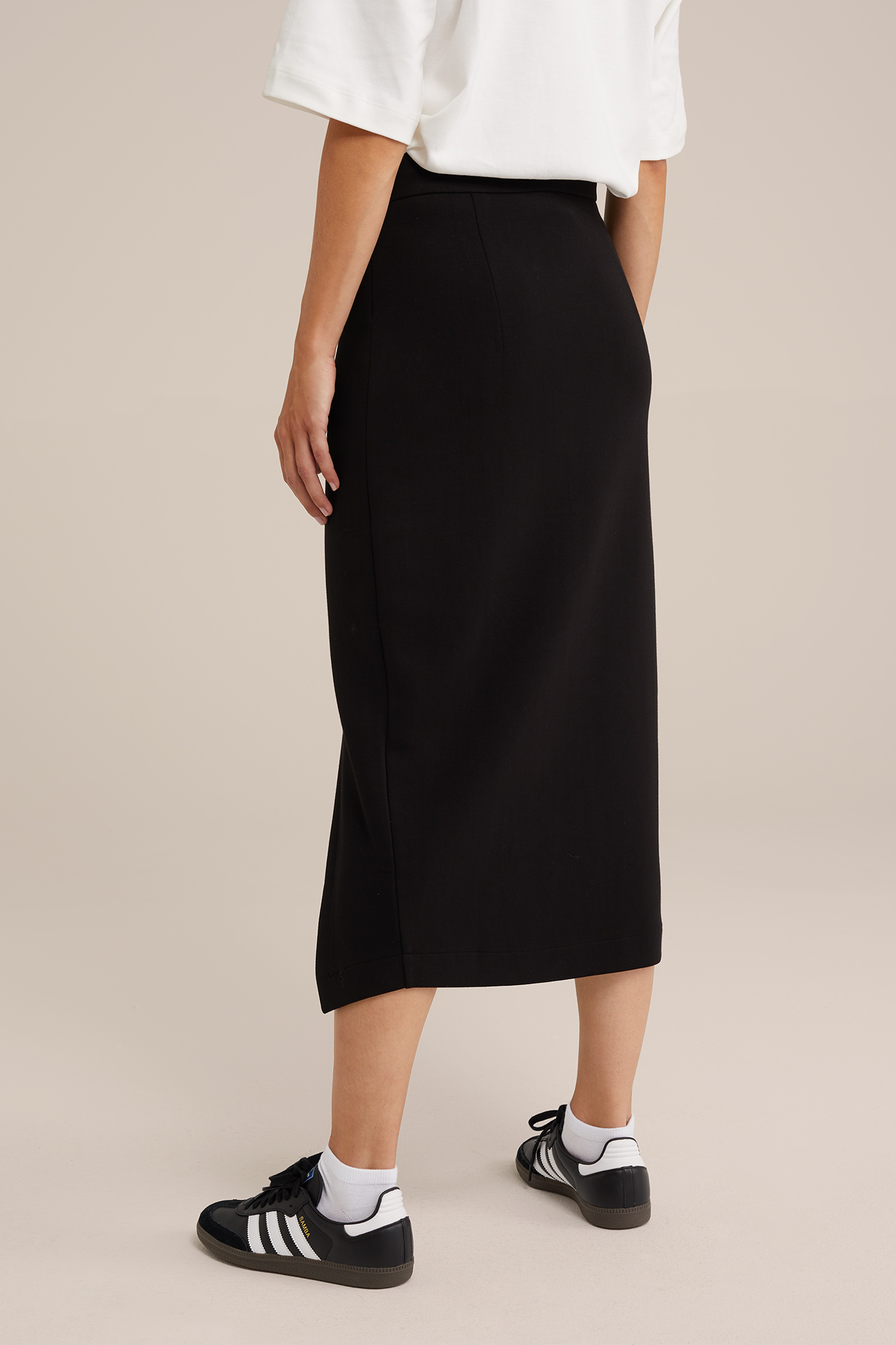 jersey kokerrok WE Fashion Zwart