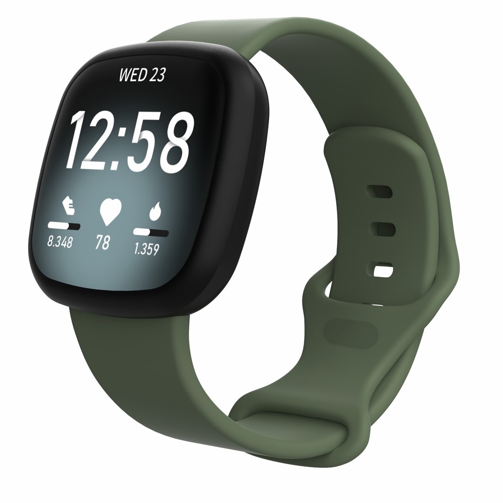 Fitbit Versa 4 / Versa 3 / Sense 2 / Sense Silikon Sport Armband (Gelenkumfang 160-200mm) - Grün