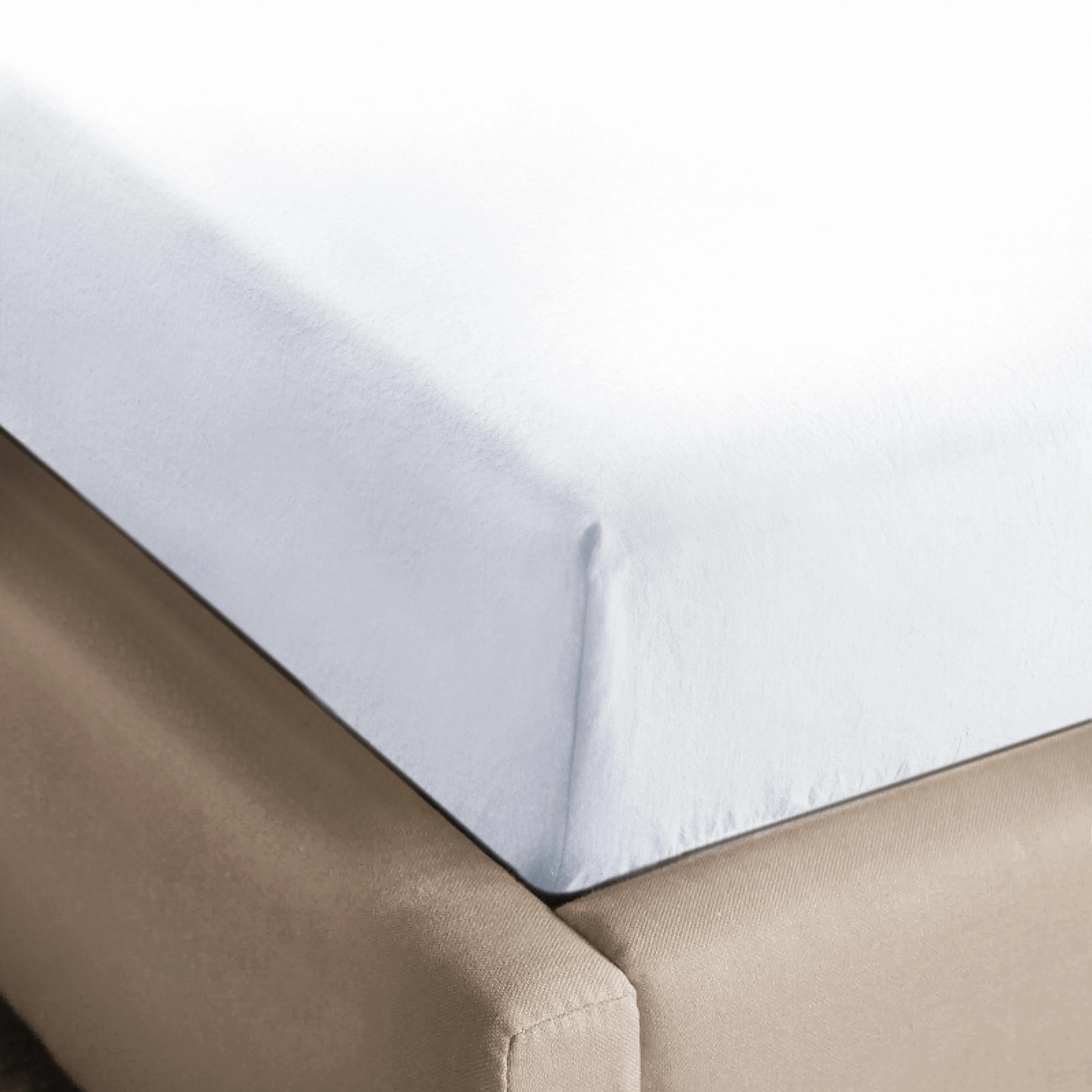 NOUS Living flanellen hoeslaken - wit