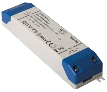 DC transformer til 12V LED-lyskilder, en udgang, belastning 0-60W, Standby effekt 0,3W