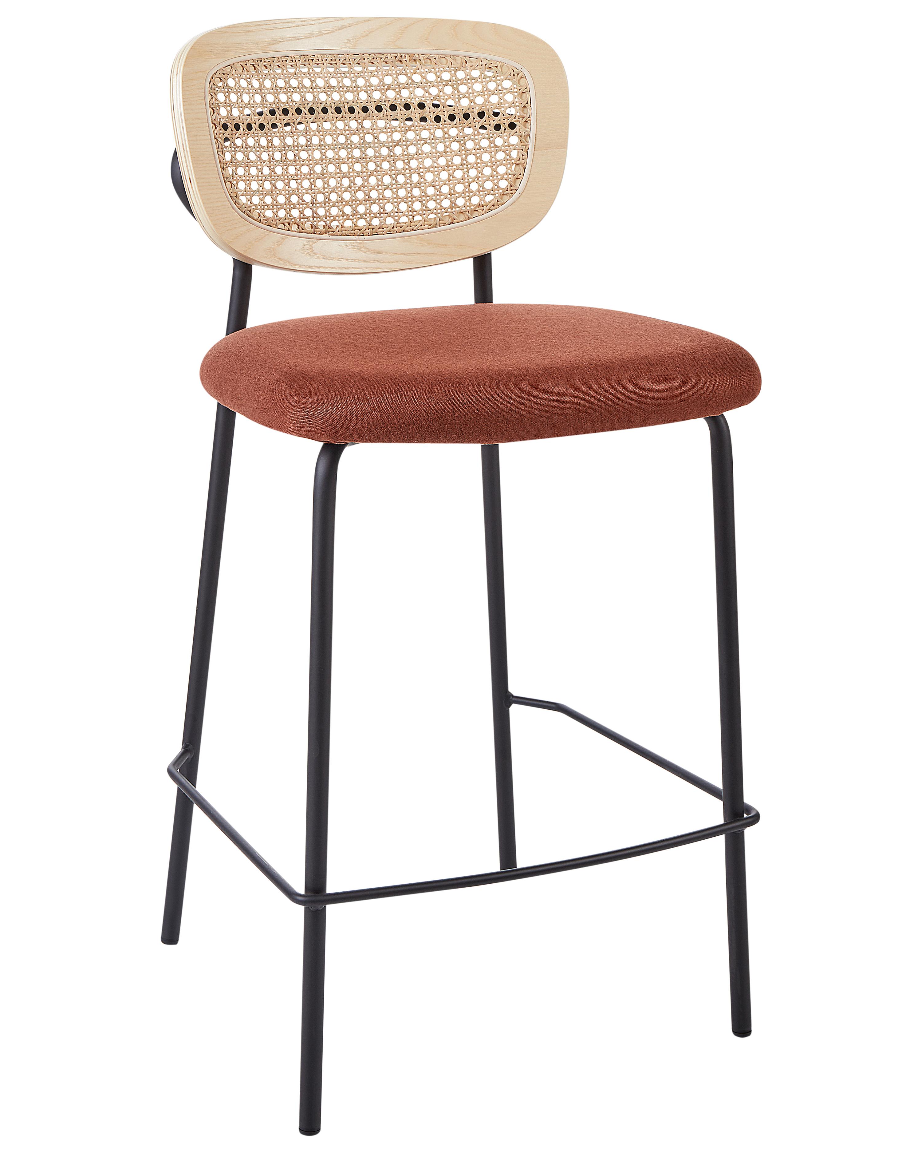 Set van 2 barstoelen MAYETTA Rotan Oranje
