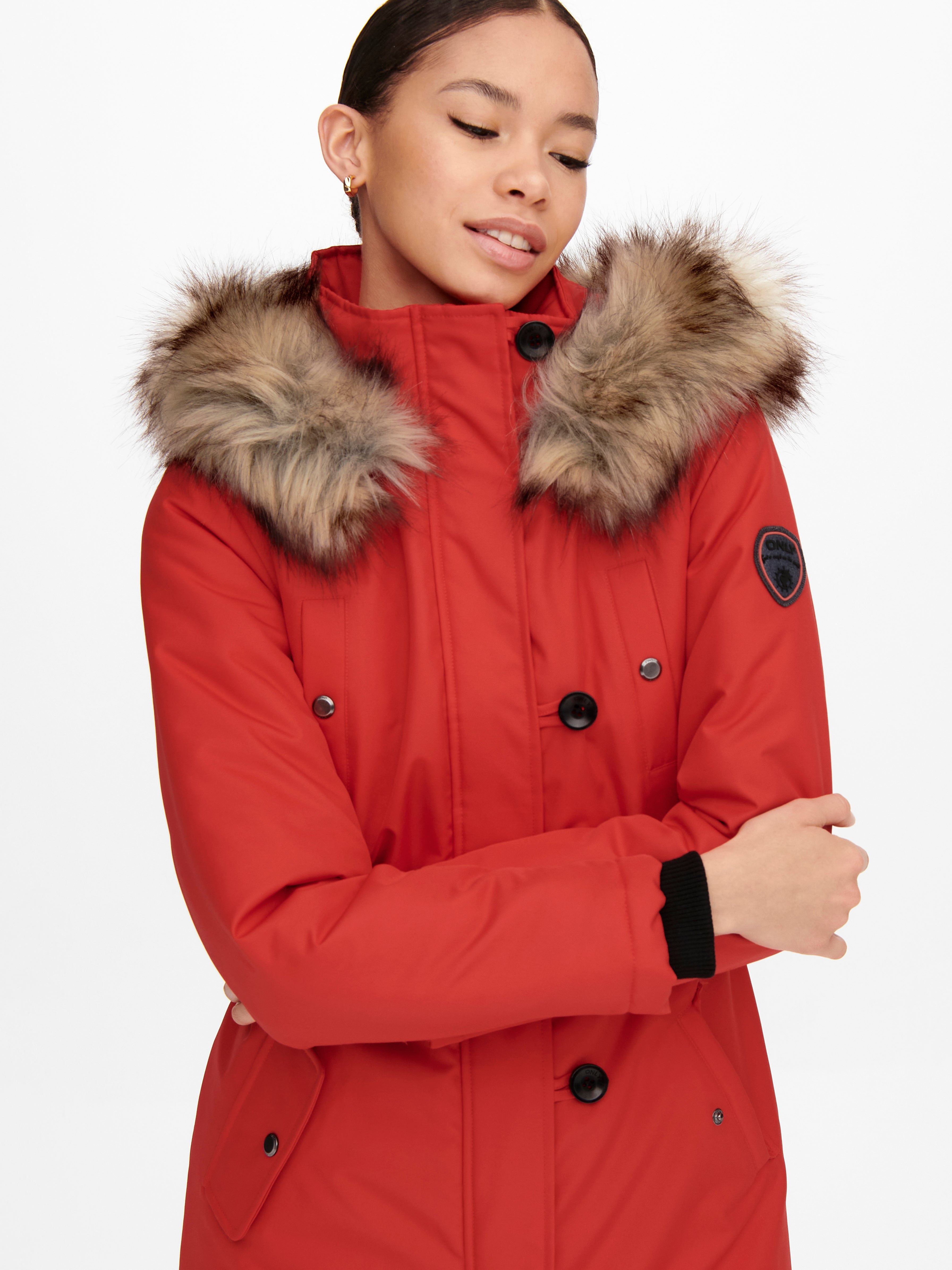 ONLIRIS Langer Parka Red Alert