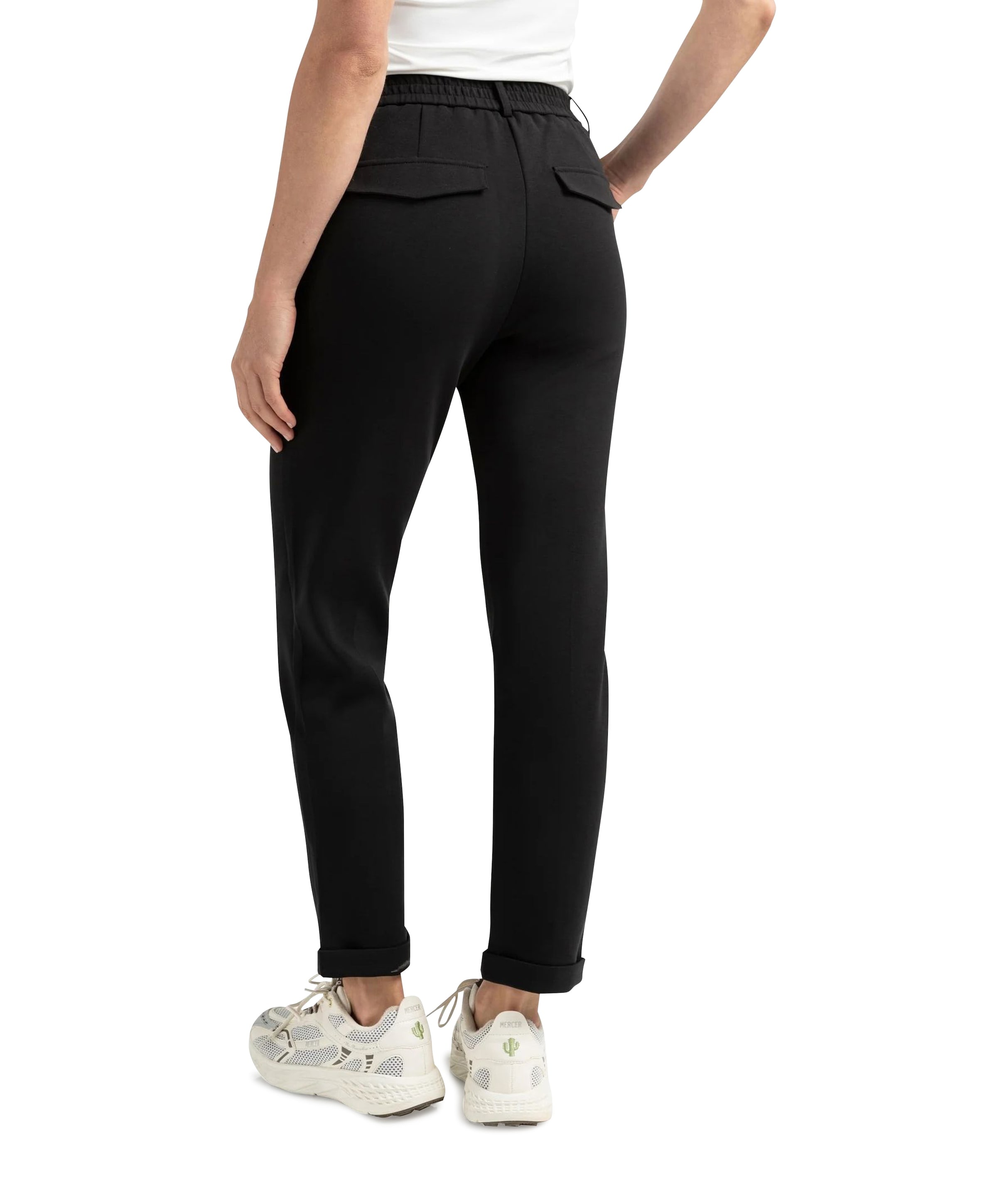 YAYA Zwarte scuba broek dames broek zwart