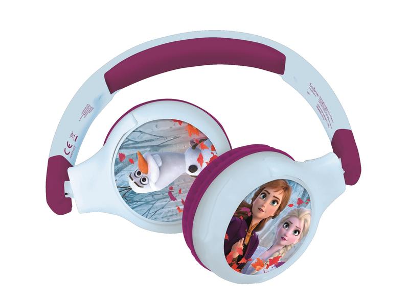 Lexibook Kinderkopfhörer Disney Frozen 2-in-1-Bluetooth Kabelloser Kopfhörer für Kinder