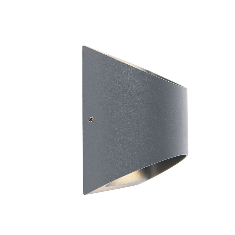 Moderne buiten wandlamp donkergrijs incl. LED 2-lichts IP54 - Mal