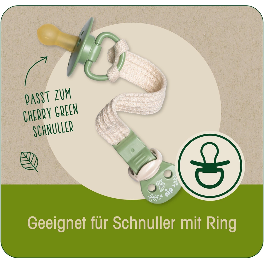 nip® Schnullerband Green - violett