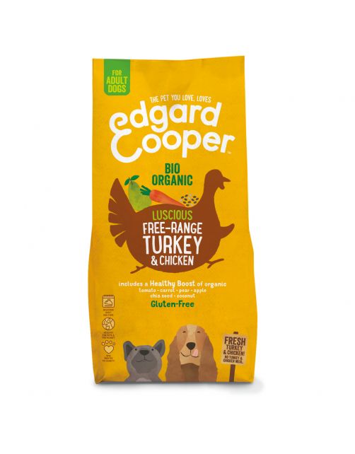 Edgard&Cooper Bio Organic Turkey Adult Kalkoen&Kip&Wortel - Hondenvoer