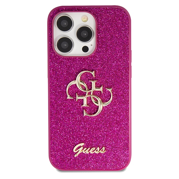 iPhone 15 Pro Max Hardcase Hülle Big Glitter Script (GUHCP15XHG4SGU) - Pink