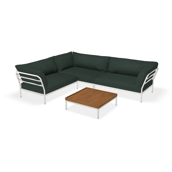 HOUE - Level 2 Loungeset 7, inkl. Beistelltisch, muted white / alpine