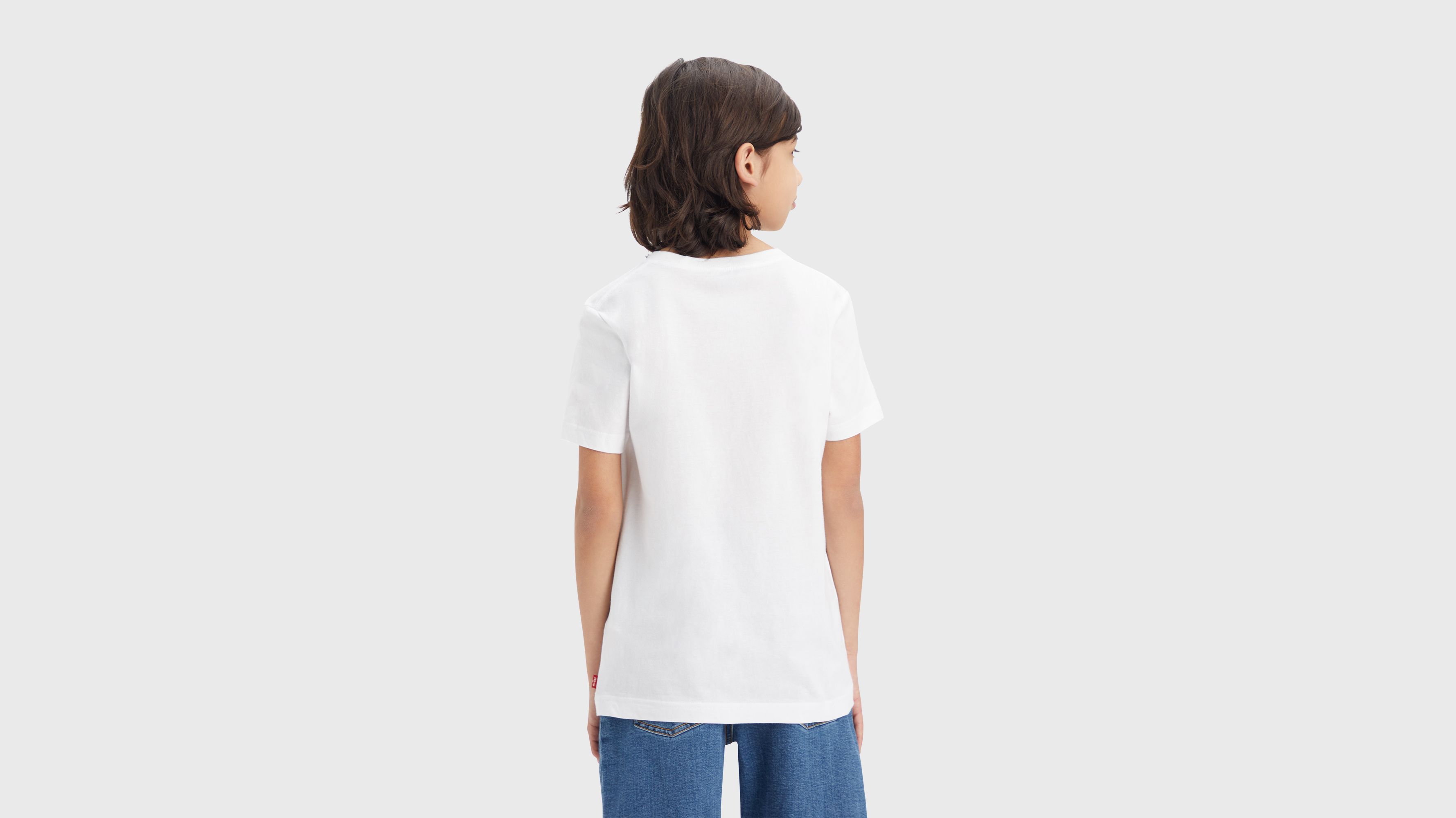 T-shirt à carreaux Batwing - Bright White - Blanc