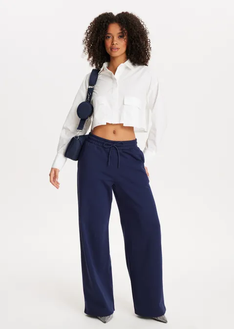 Wide leg sweatpants blauw (BLW.D)