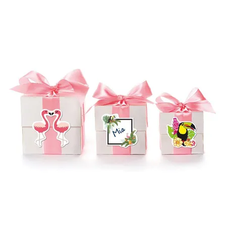 Avery Zweckform Z-Design 57043, Deko Sticker, Flamingo Blätter, 36 Aufkleber