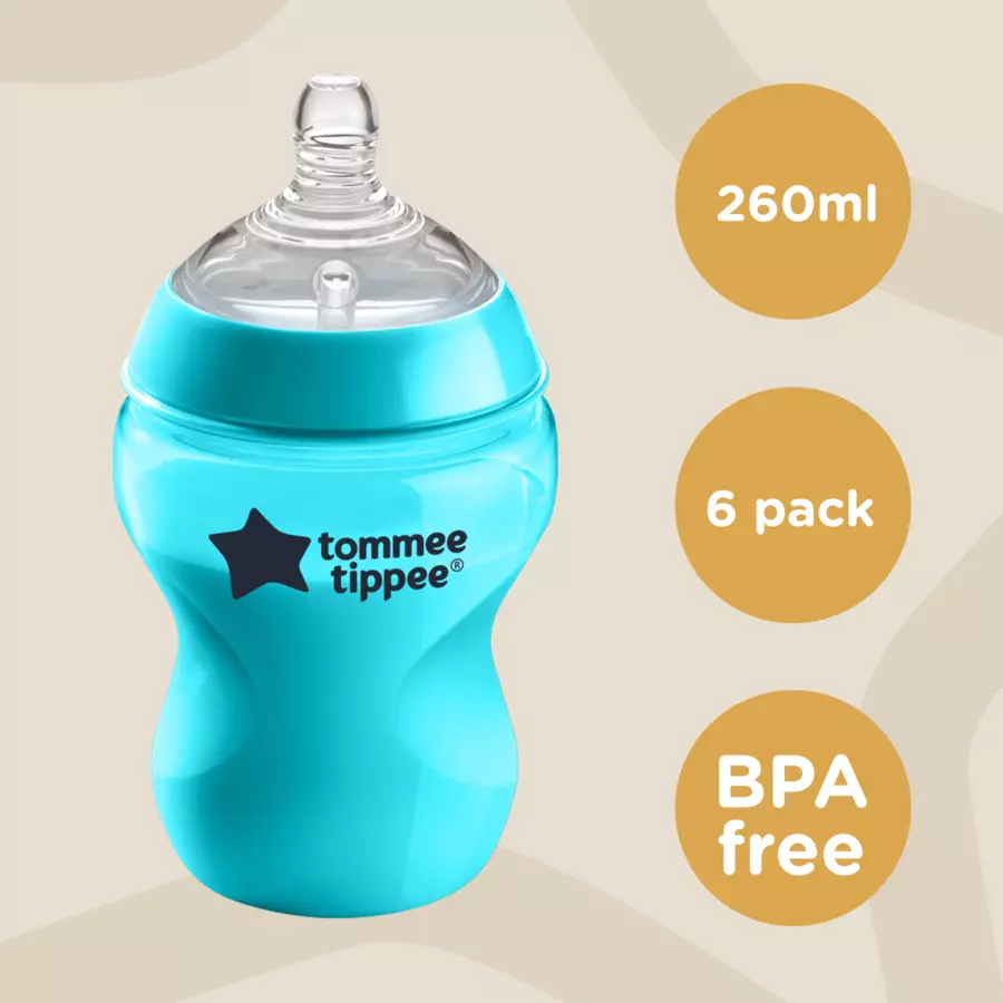 Tommee Tippee Babyflaschen-Set Closer to Nature 6 x 260 ml bunt