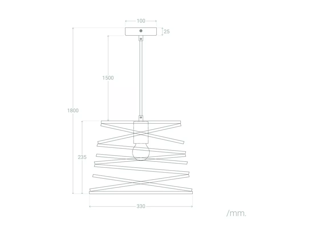 Suspension Métal Hura Noir