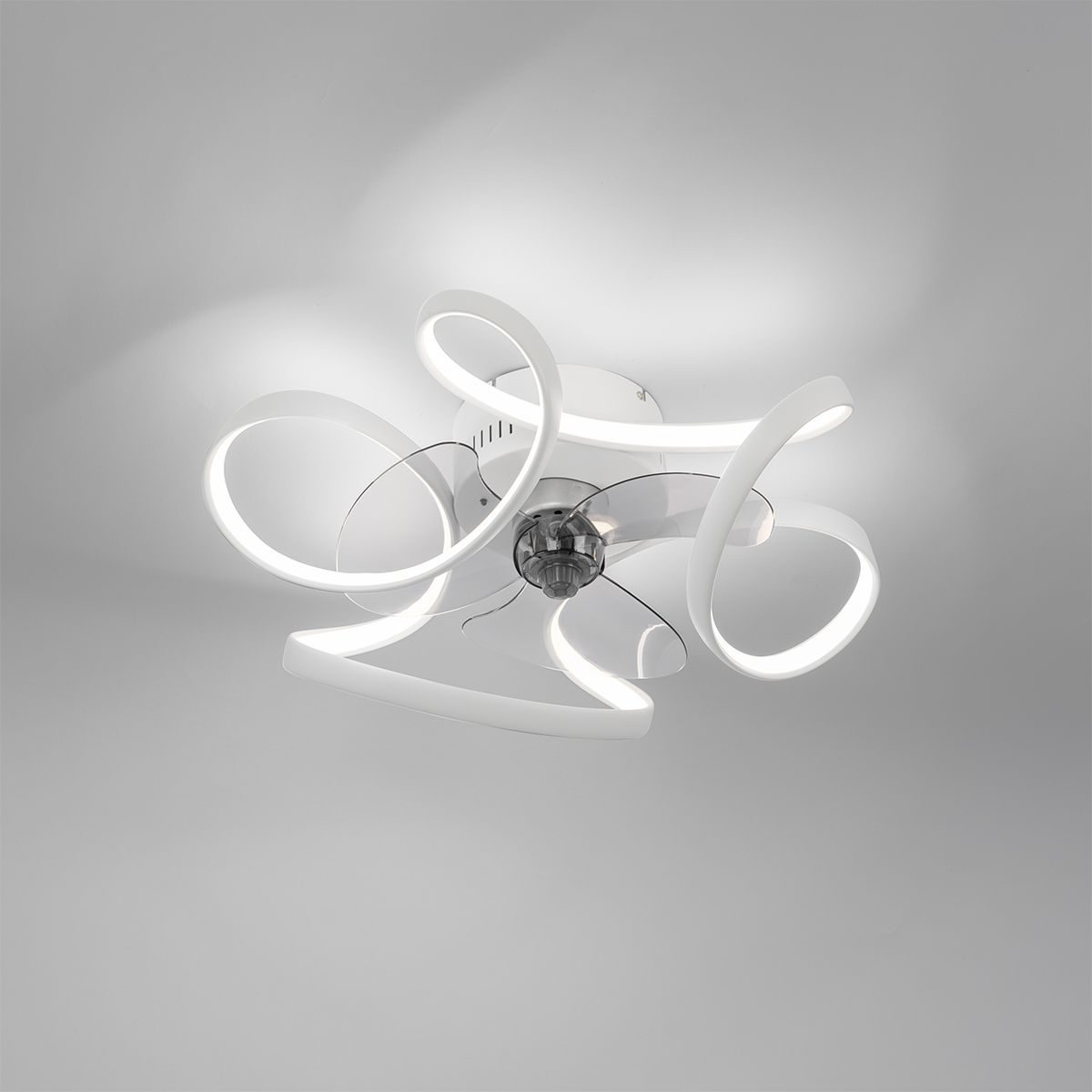 Plafondventilator wit 55cm incl. LED dimbaar met afstandsbediening - Mandy