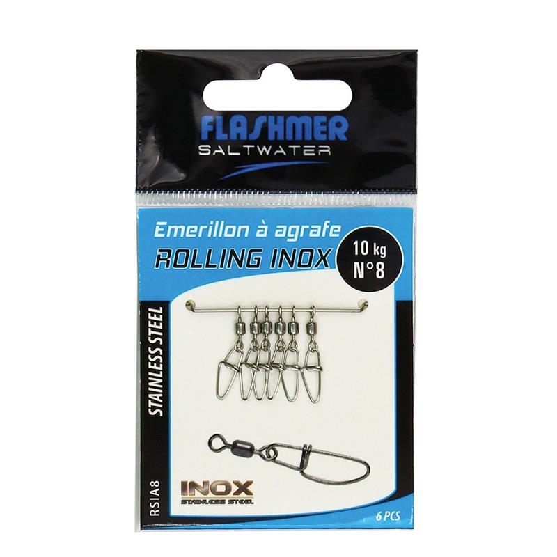 Émérillon Agrafe Flashmer Rolling A Agrafe Inox