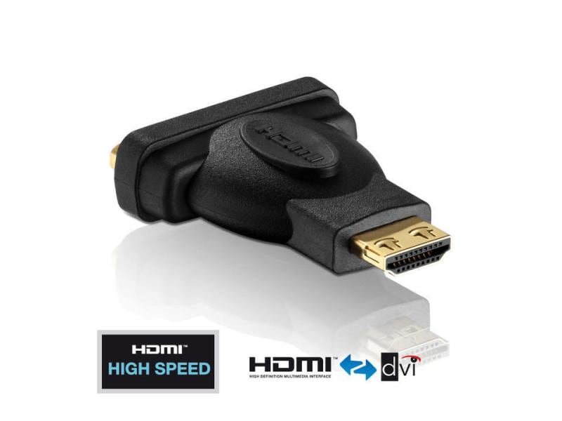 PureLink Adapter HDMI - DVI-D DVI-D Buchse (24 1) auf HDMI Stecker, schwarz
