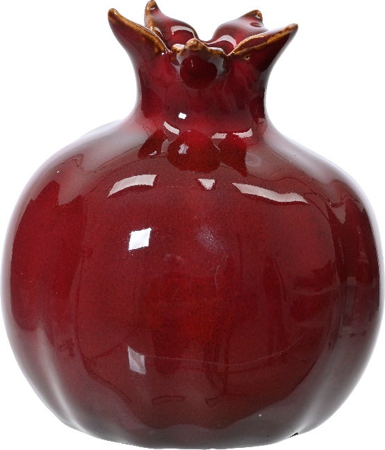 Decoris kandelaar Pomegranate rood D 10,6 H 11,6 cm