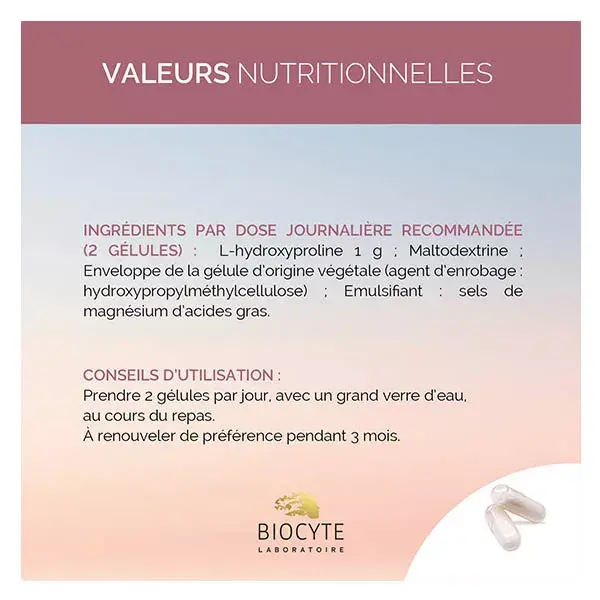 Biocyte Tenseur Forte Anti-Age aperta e firma a pele 40 cápsulas