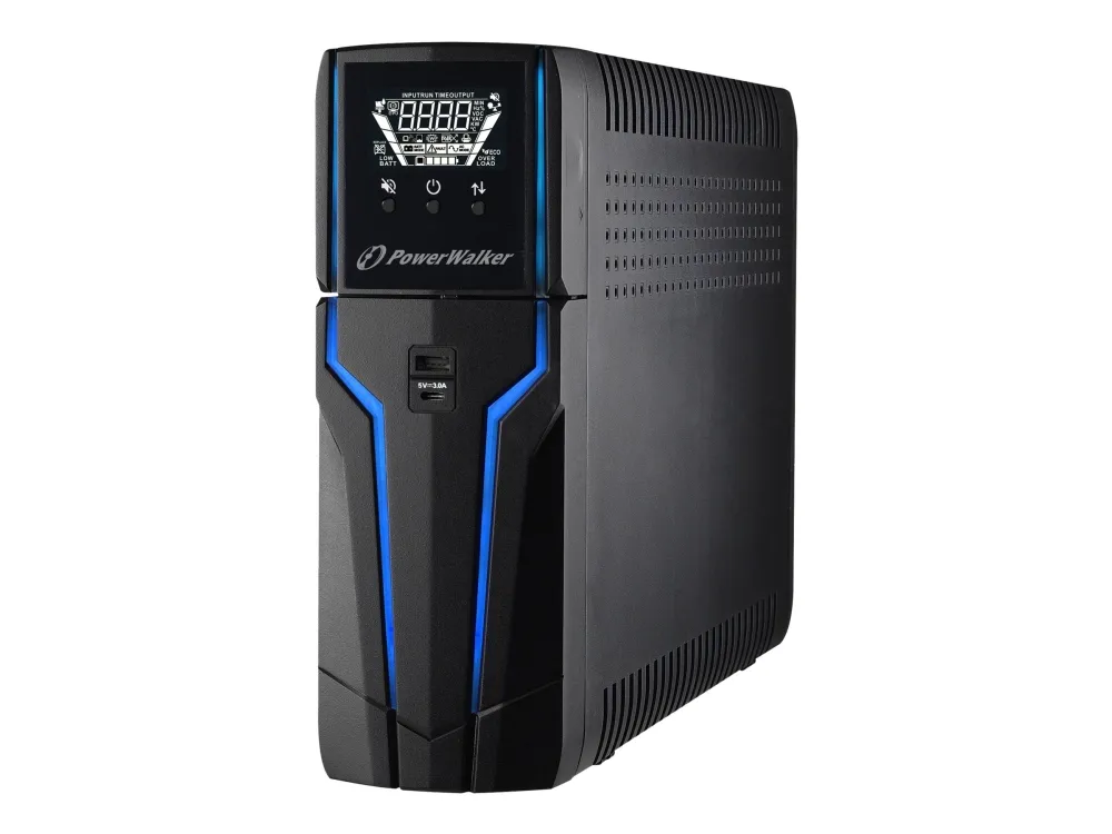 PowerWalker VI 1000 GXB FR - UPS - AC 162 - 290 V - 600 Watt - 1000 VA - 9 At - USB - output-stikforbindelser: 4